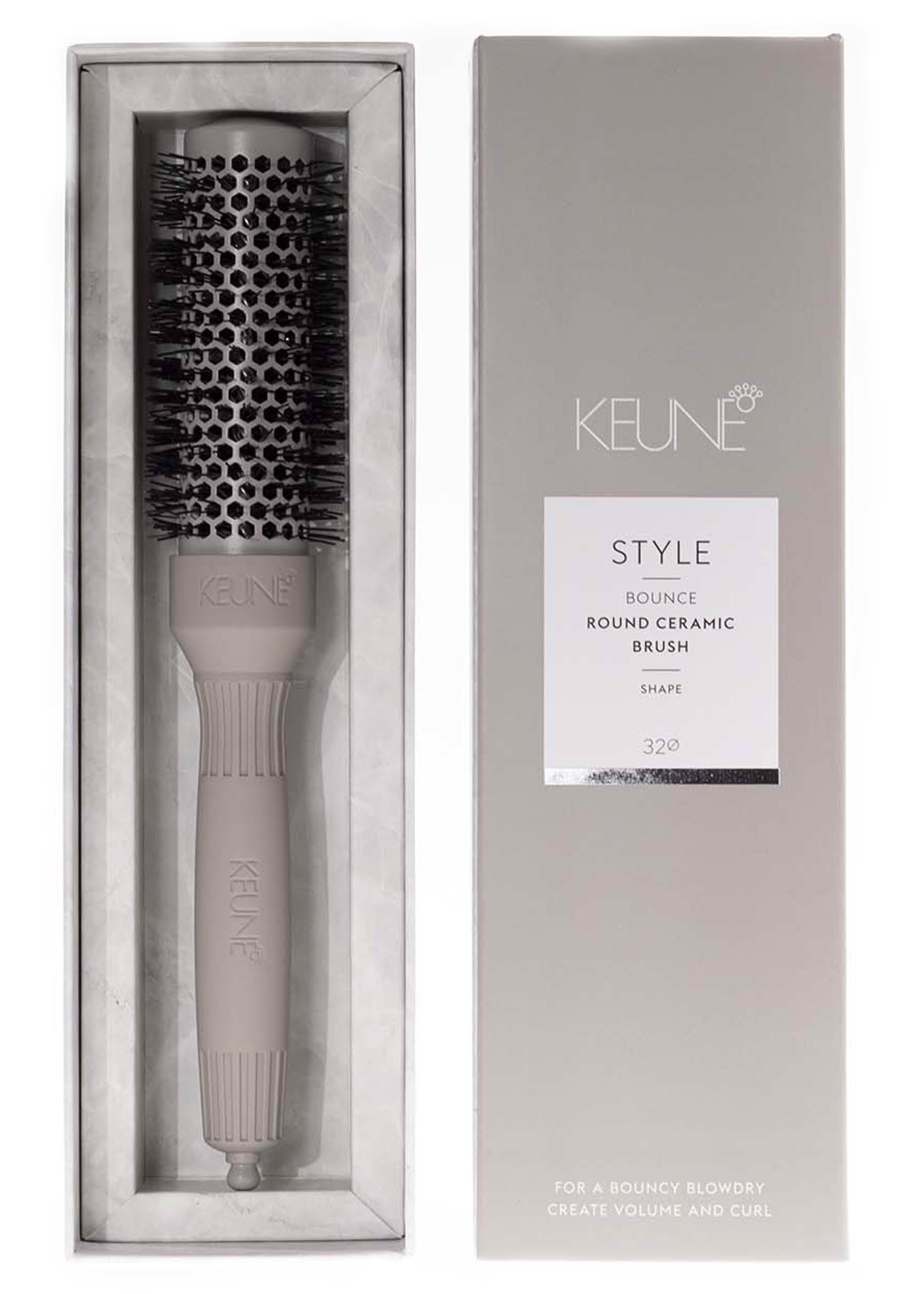 KEUNE CERAMIC ROUND BRUSH 32MM : L'outil de coiffure professionnel pour sécher, donner du volume et des boucles pleines de vie. Avec une poignée ergonomique et des picots antidérapants. Sur keune.ch.