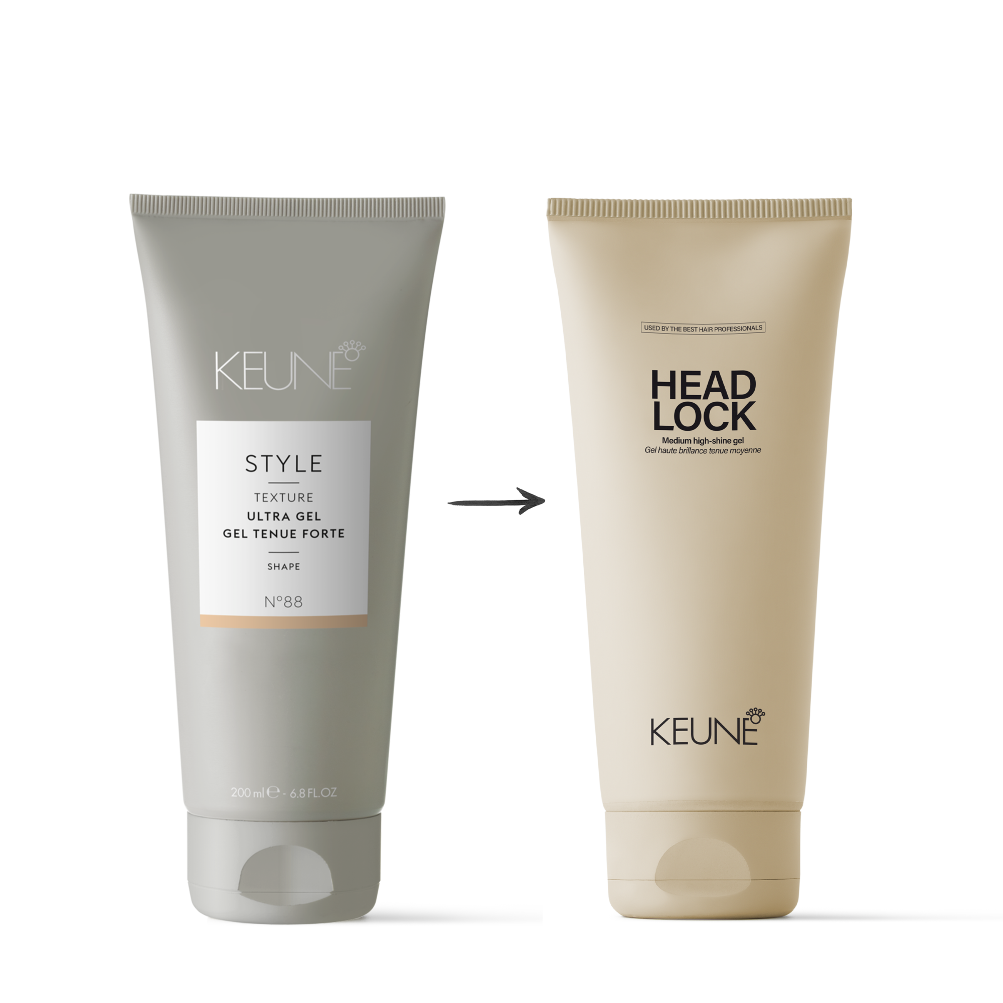 Experience long-lasting sculpted styles with Keune Head Lock Medium High-Shine Gel, ideal for all your hair gel needs.